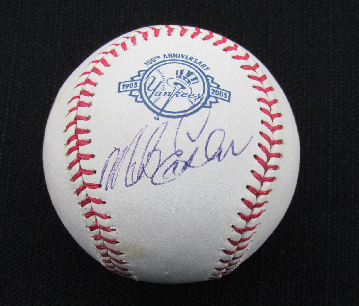 Mike Easler Signed/Auto Yankees 100th OML Baseball JSA 186655