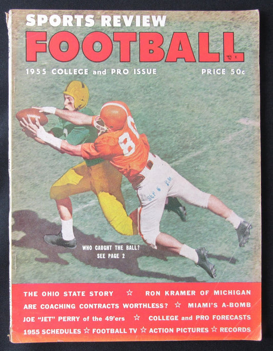 1955 Sports Review Football Magazine College and Pro Issue 190410