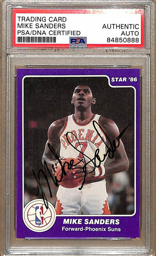1985-86 Star Company #41 Mike Sanders Suns Signed/Auto Card PSA/DNA 178980
