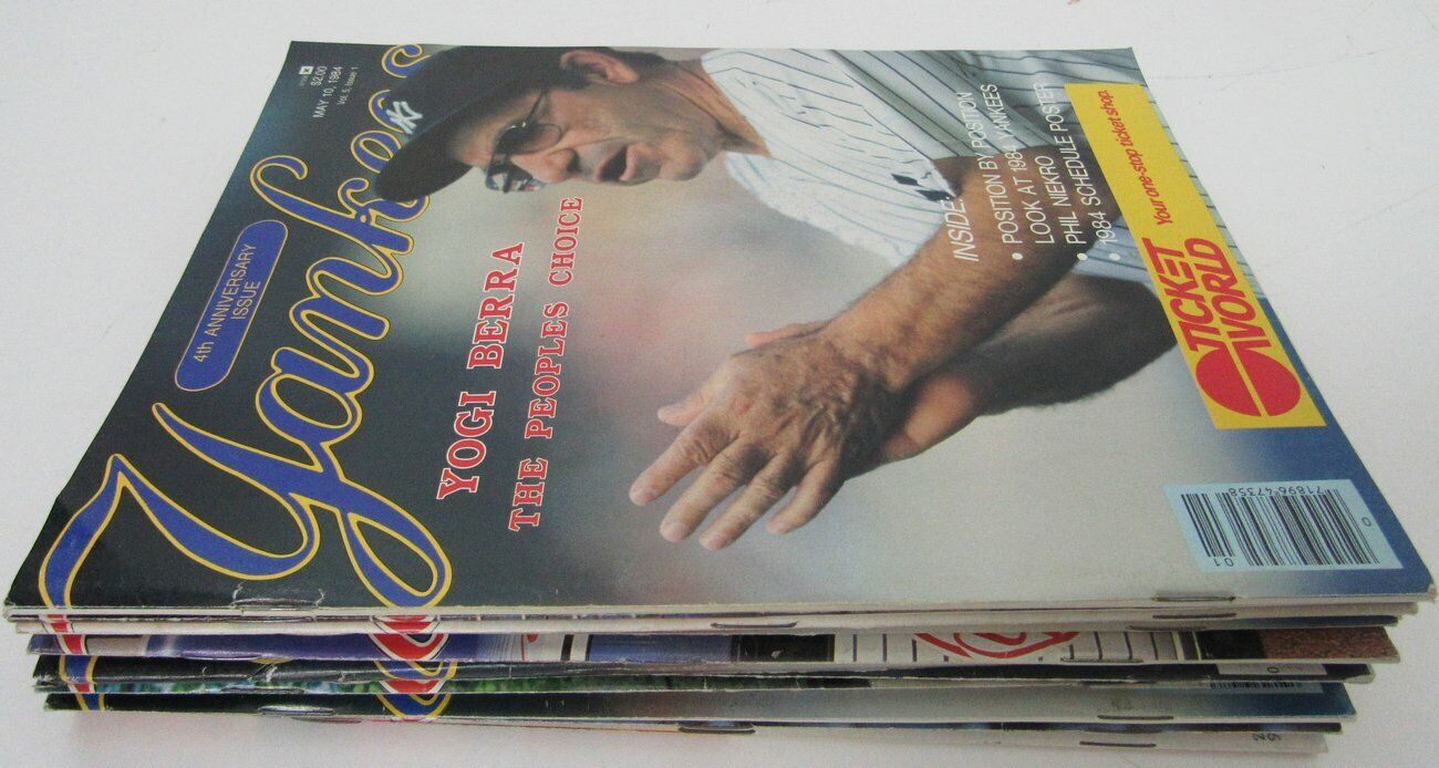 Lot of 17 1984 New York Yankees Magazines EX Condition Yogi Berra 153172
