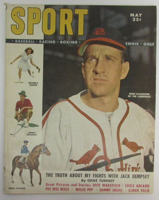 1949 Sport Magazine May Enos Slaughter Stl. Cardinals  on Cover NO LABEL 136161