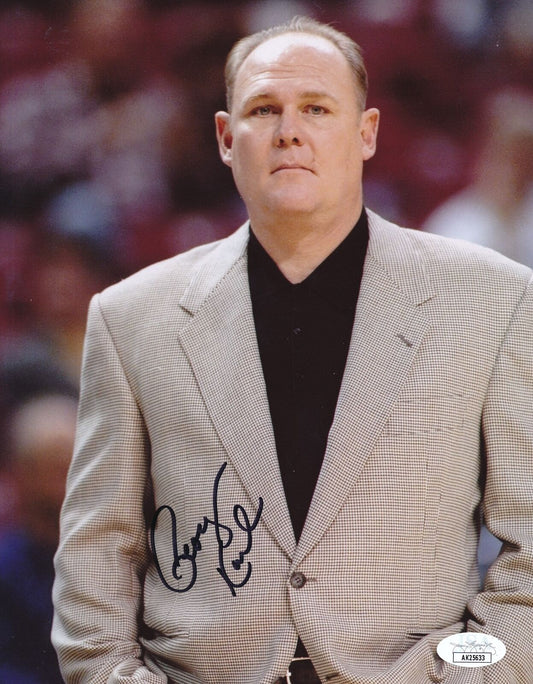 George Karl Autographed 8x10 Photo Denver Nuggets Seattle Supersonics JSA 179864