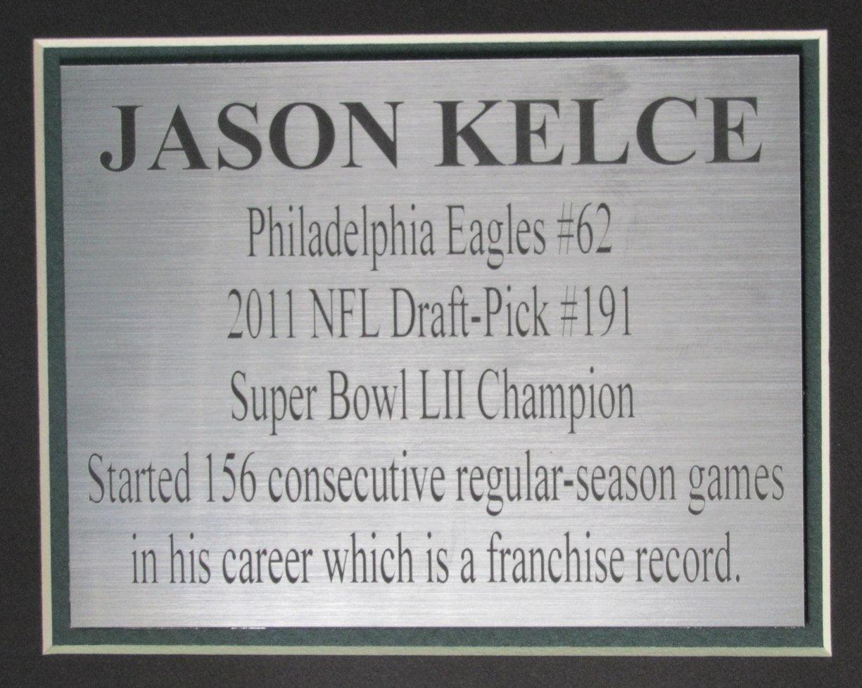 Jason Kelce Unsigned Tribute Photo Collage Framed 186106