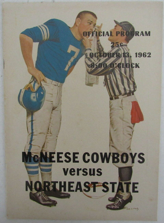 1962 McNeese Cowboys vs. Northeast State College Football Game Program 148904