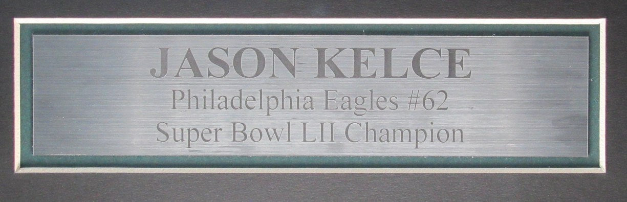 Jason Kelce Signed/Auto White Philadelphia Eagles Jersey Framed PSA/DNA 189796