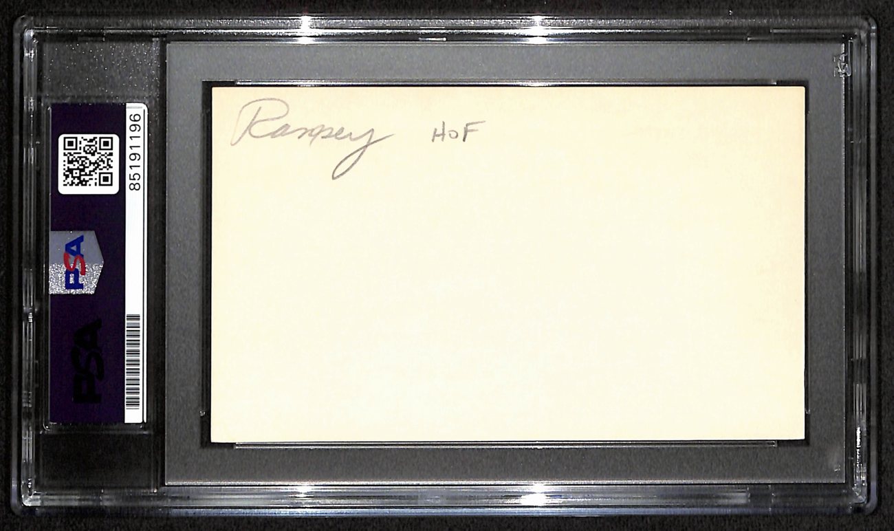 Frank Ramsay HOF Signed/Auto 3x5 Index Card Boston Celtics PSA/DNA 188547