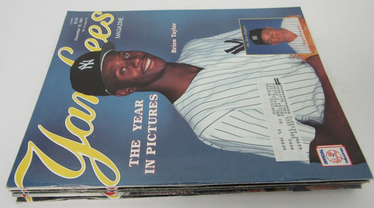 Lot of 6 1991 New York Yankees Magazines Brien Taylor 153177