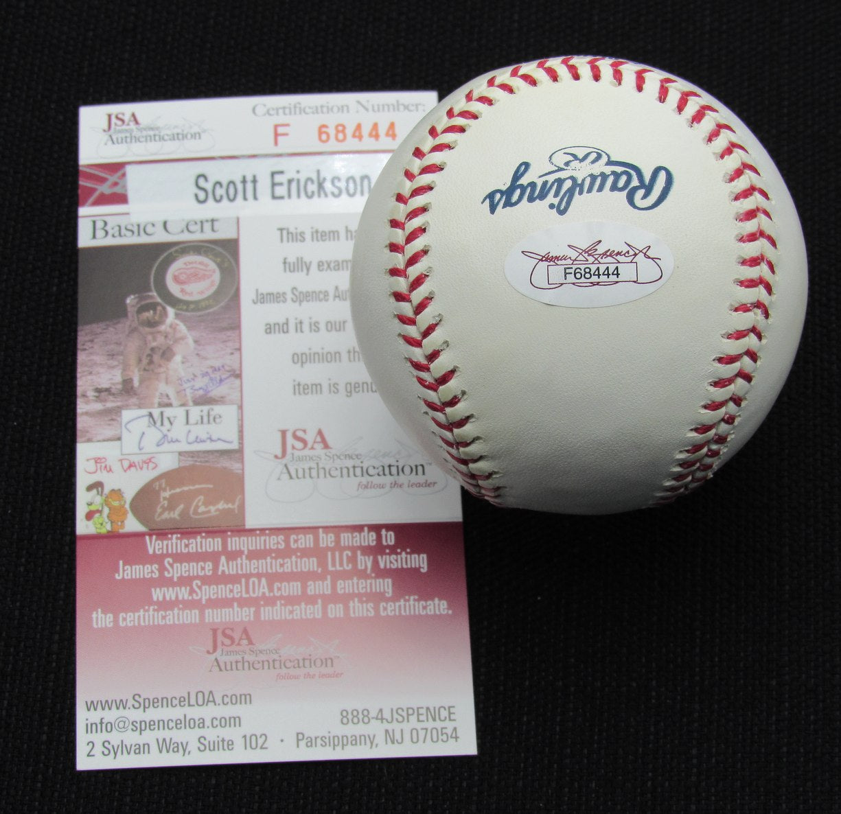 Scott Erickson Signed/Auto Yankees 100th OML Baseball JSA 186715