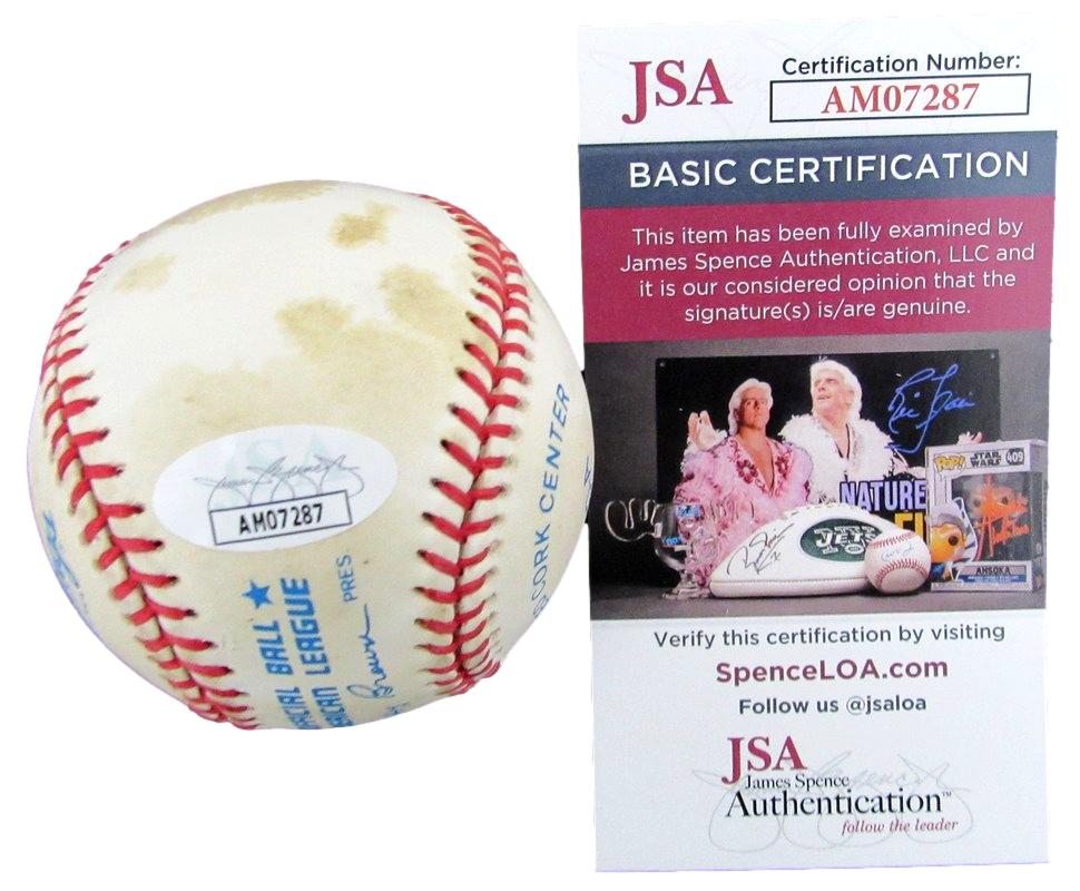 Stan Bahnsen Autographed/Inscribed "ROY 1968" OAL Baseball Yankees JSA 182616