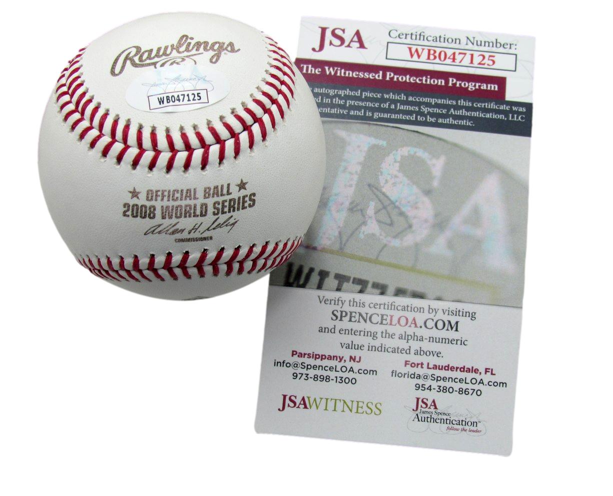 Carlos Ruiz Signed 2008 World Series Baseball Phillies JSA 185375