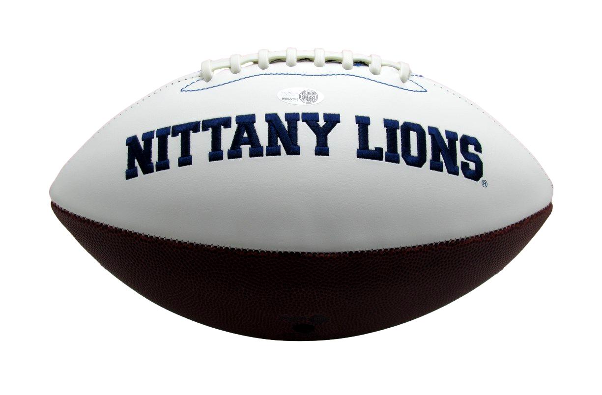 Tyler Warren Signed/Inscribed White Penn State Logo Football JSA 193104