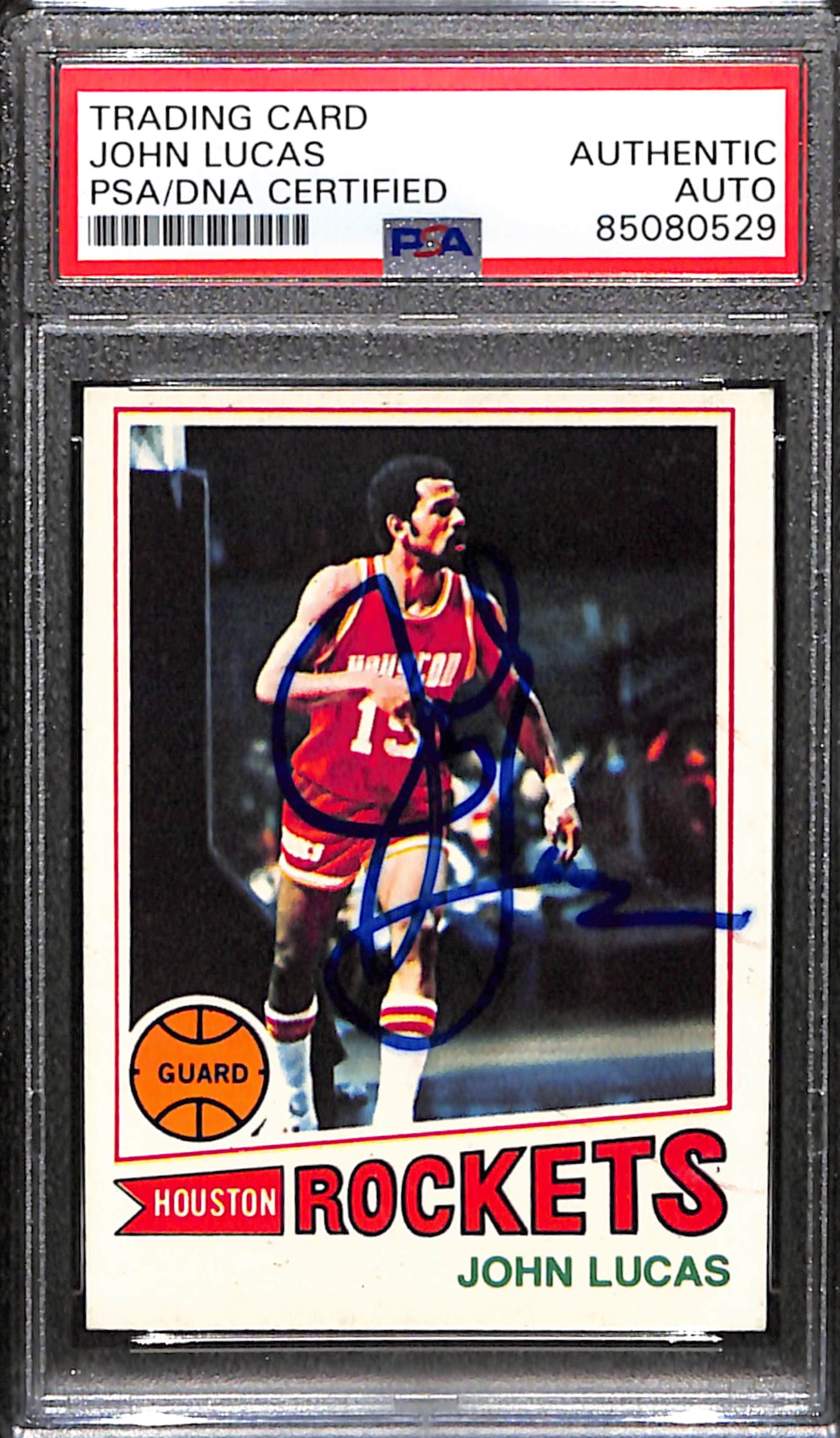 John Lucas Signed 1977 Topps Card #58 Houston Rockets PSA/DNA 185713