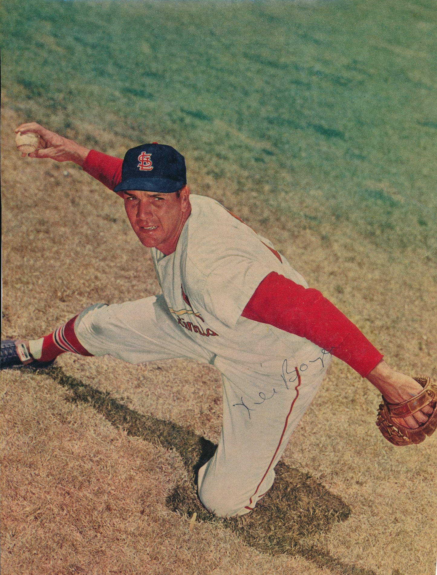 Ken Boyer Autographed 8x10 Magazine Photo St. Louis Cardinals BAS 175702