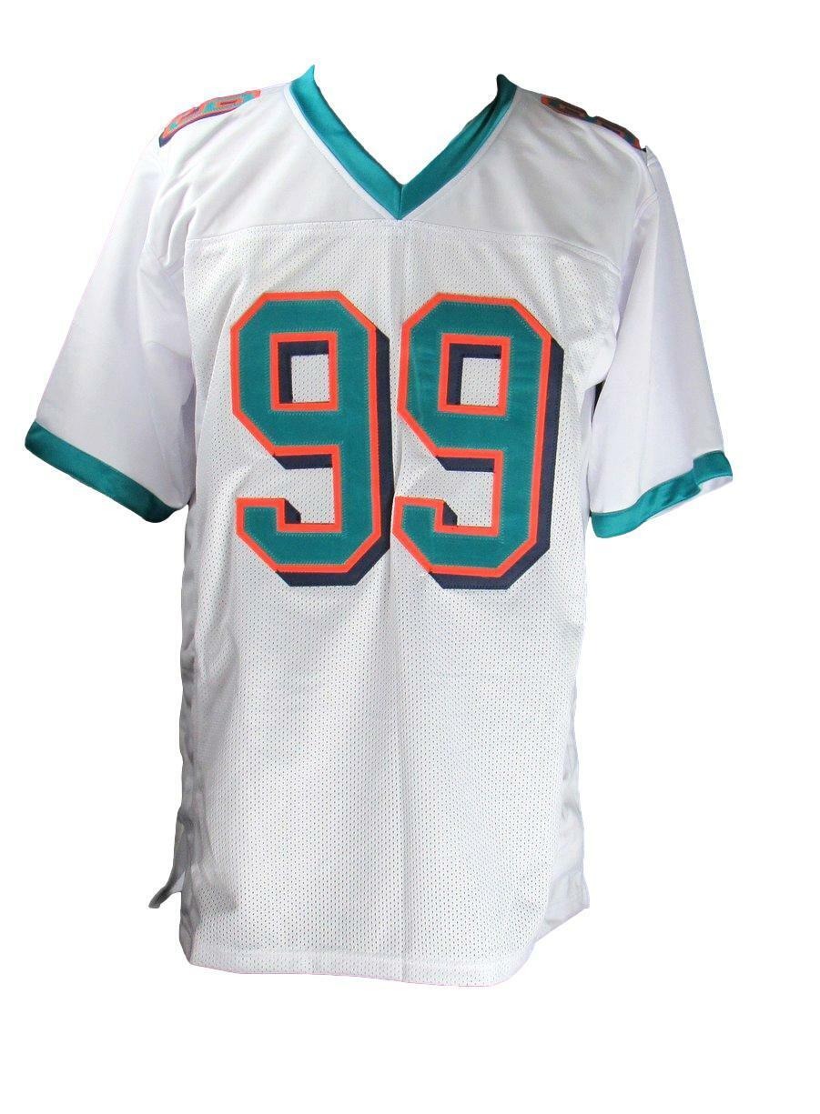 Jason Taylor HOF Signed/Auto Miami Dolphins Custom Football Jersey JSA 166133