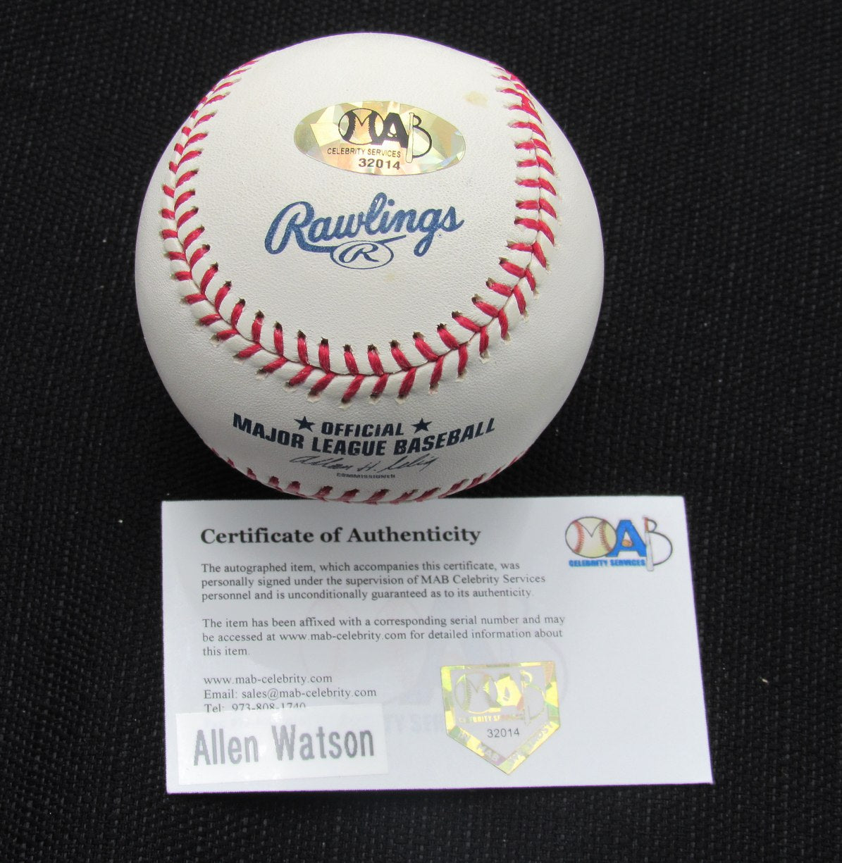 Allen Watson Signed/Auto Yankees 100th OML Baseball MAB Inscr 187077