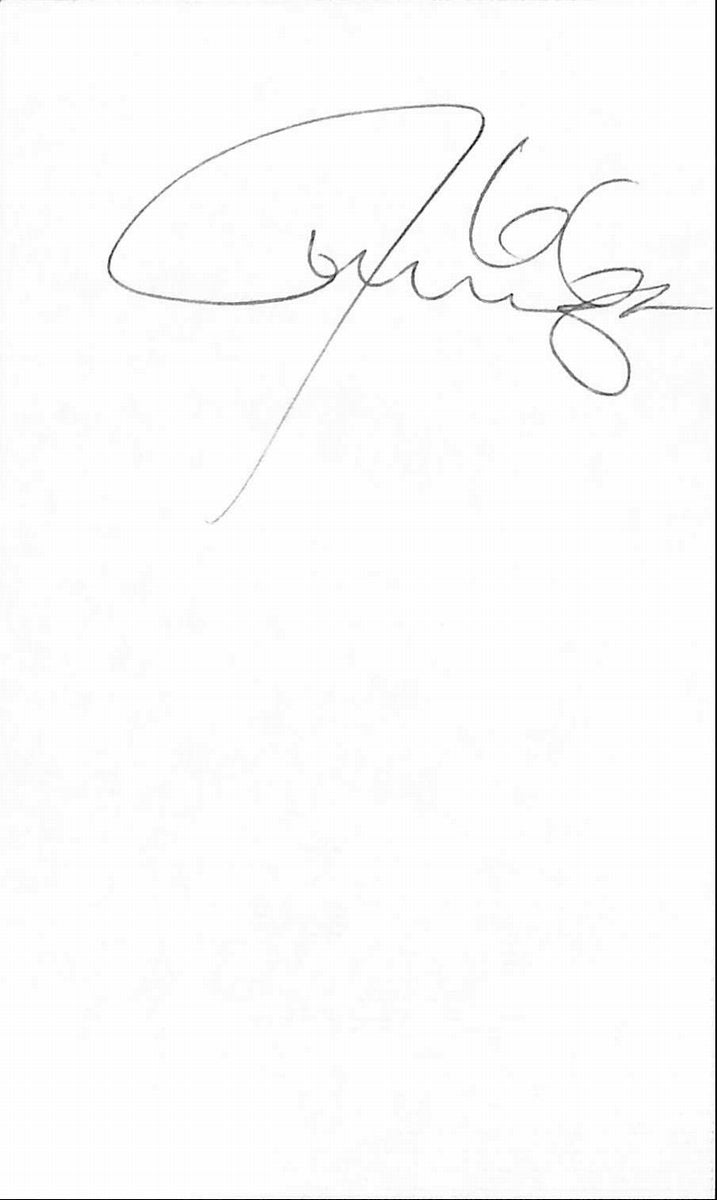 JIm Juriga Denver Broncos Autographed/Signed 3x5 Index Card 189535