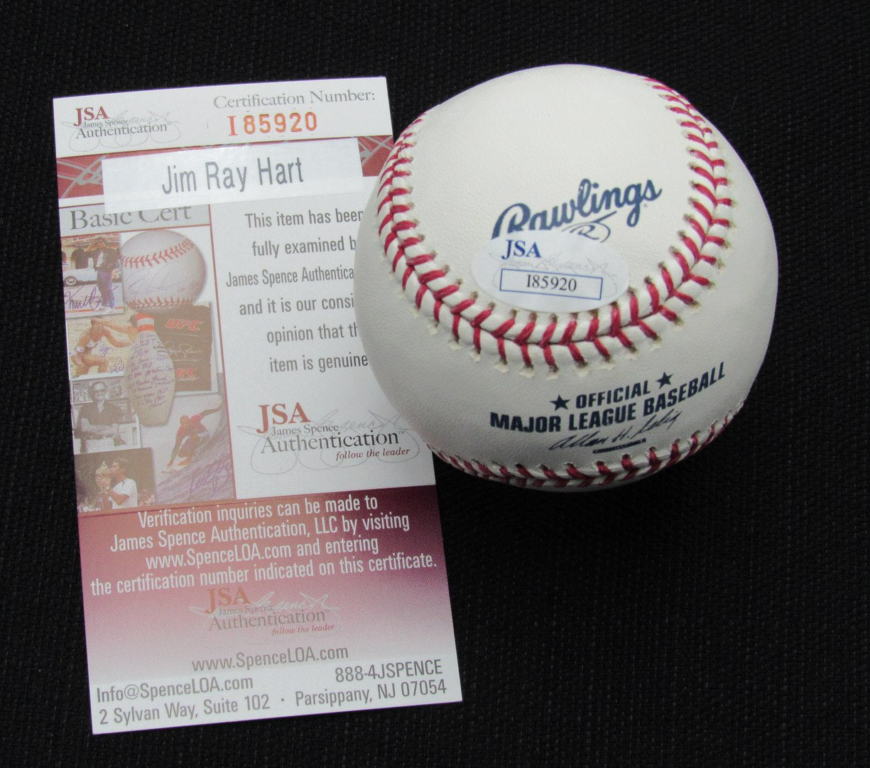 Jim Ray Hart Signed/Auto Yankees 100th OML Baseball JAS 186613
