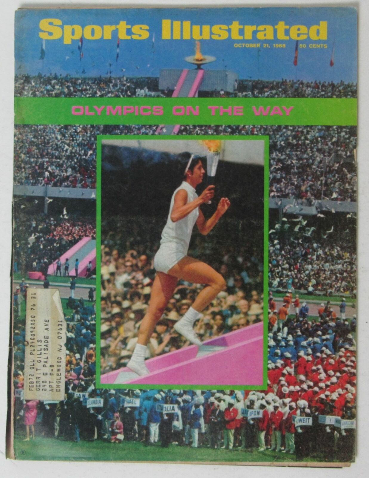 Olympics On The Way 1968 Sports Illustrated 10/21/68 NO LABEL 144598