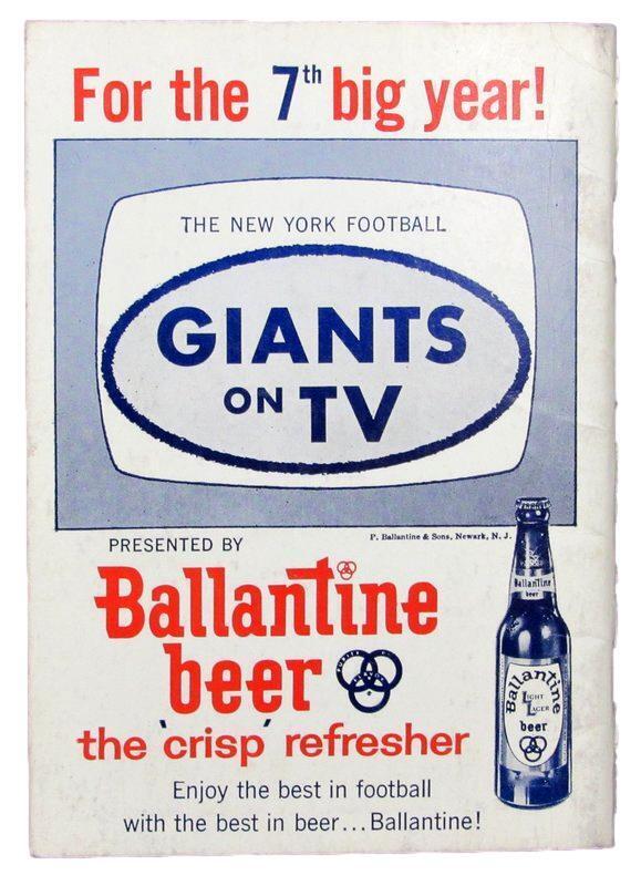 Vintage 1961 New York Football Giants Press TV Radio Media Guide