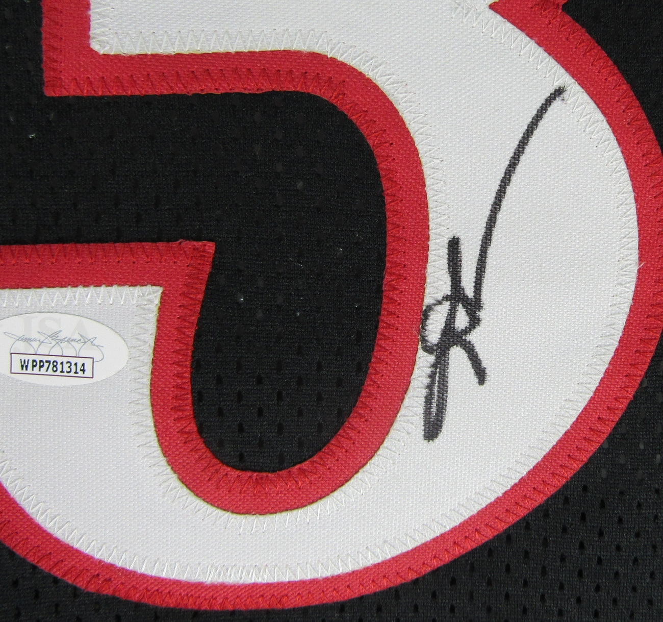 Allen Iverson Signed/Autographed 76ers Black Custom Jersey JSA 147617