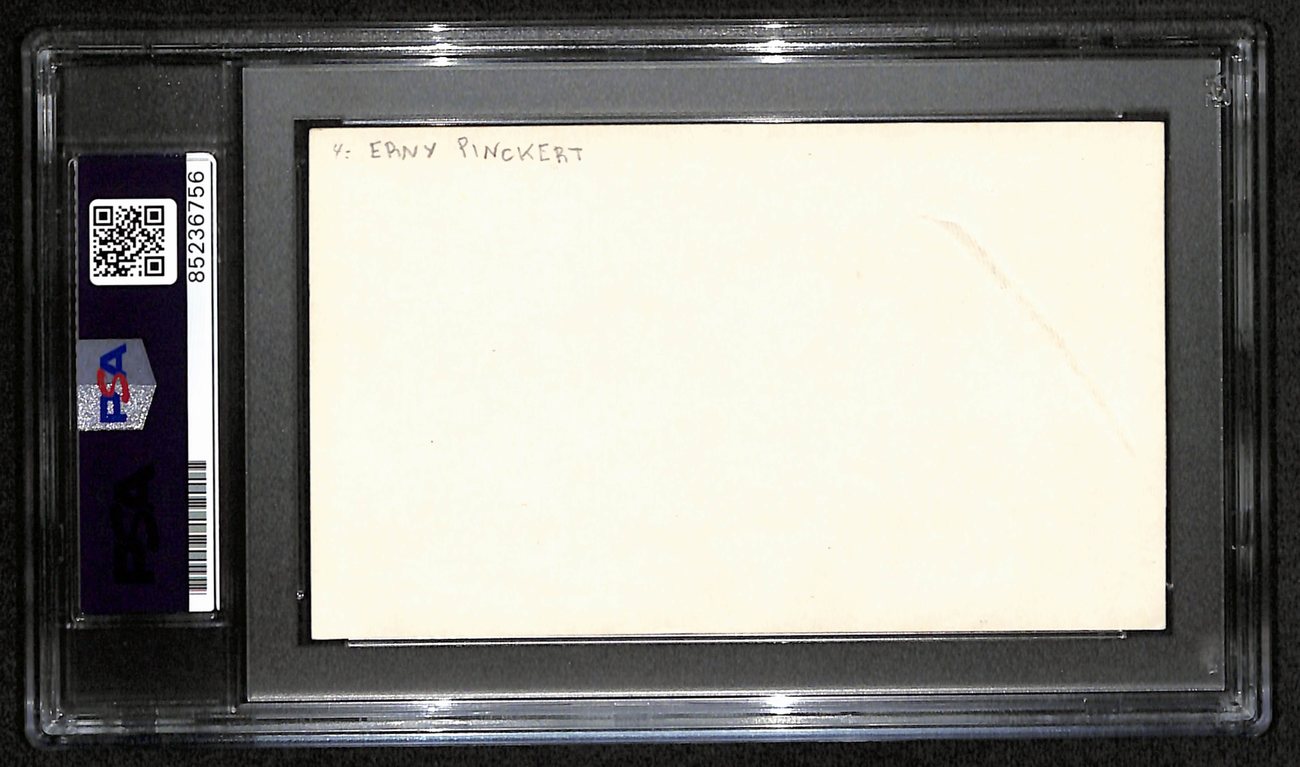 Erny Pinckert CFB HOF Signed/Auto 3x5 Index Card USC PSA/DNA 189022
