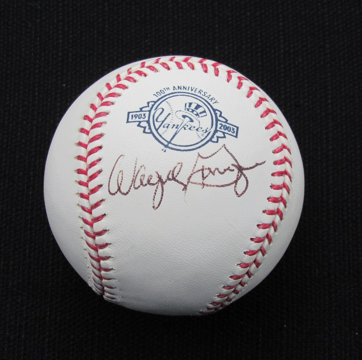 Wayne Granger Signed/Auto Yankees 100th OML Baseball JSA 186679
