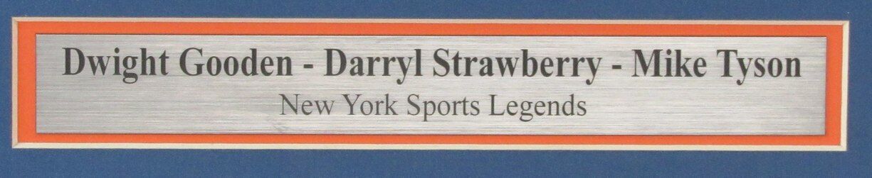 Gooden/Darryl Strawberry/Mike Tyson Signed 16x20 Photo Mets Framed JSA 180512