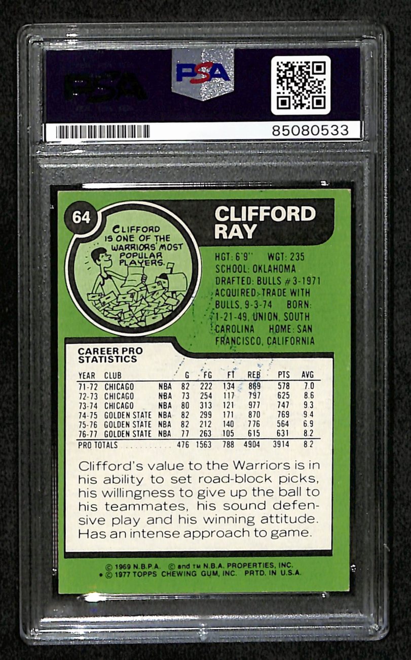 1977/78 TOPPS #64 Clifford Ray Auto/Signed Card PSA/DNA 185381