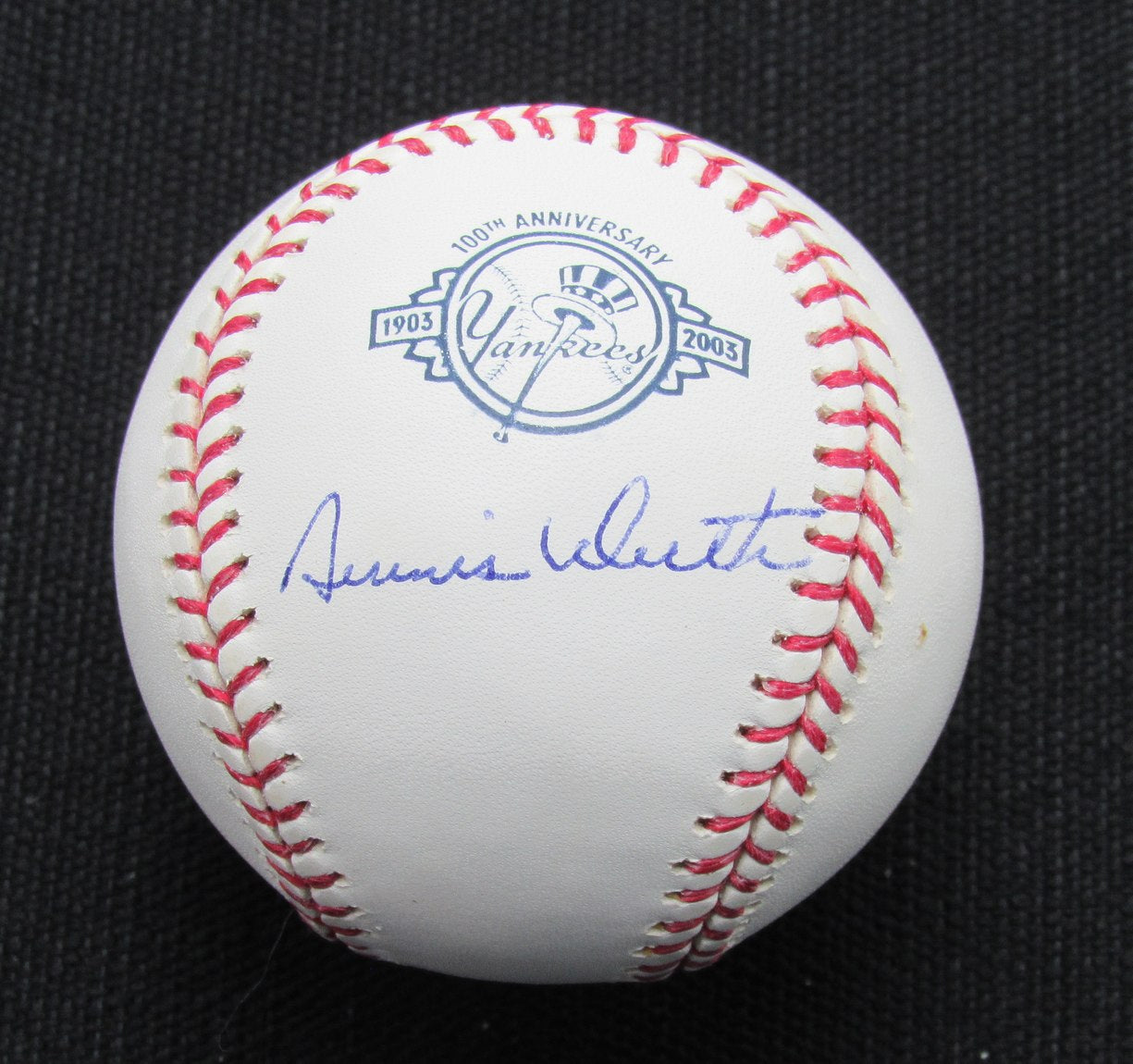 Dennis Werth Signed/Auto Yankees 100th OML Baseball JSA 186842