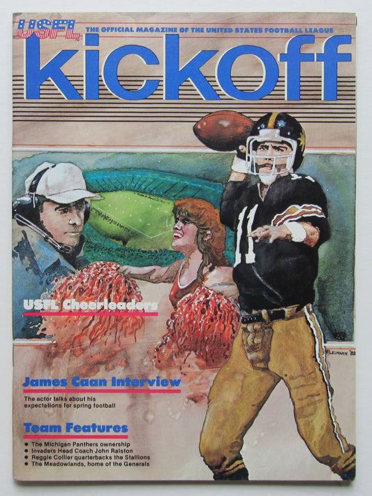 1983 USFL 1st  Season Oakland Invaders  vs. Boston Breakers Game Program 181326