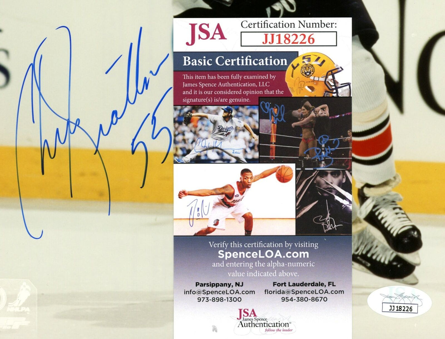 Chris Gratton Flyers Signed/Autographed 8x10 Photo PSA/DNA 154472