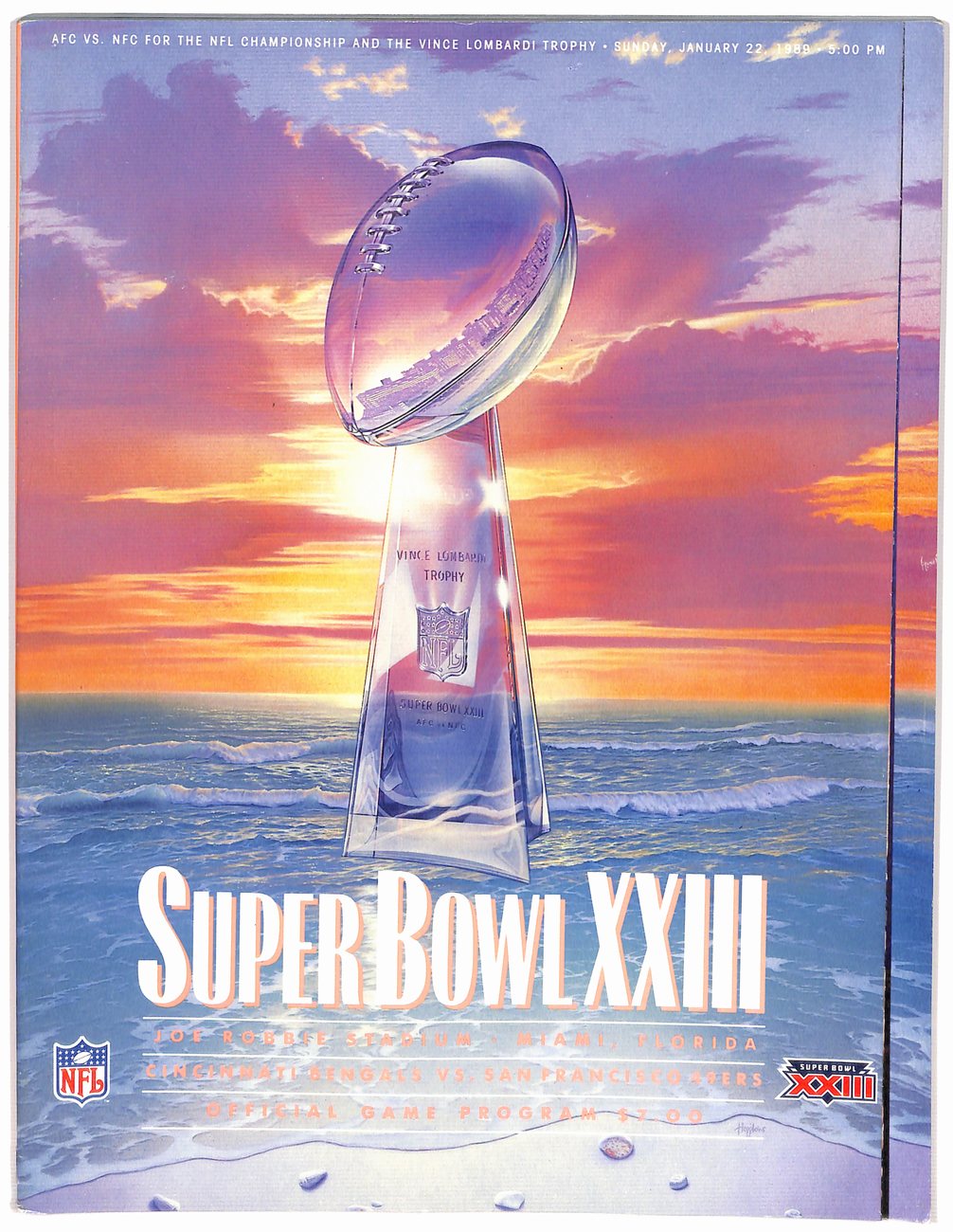 Super Bowl XXIII Game Program San Francisco 49ers vs Cincinnati Bengals 182073