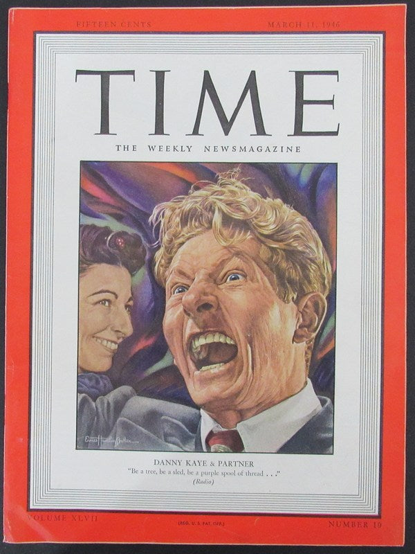 Time Magazine Vol XLVII No 10 March 11, 1946 Danny Kaye and Partner 183246