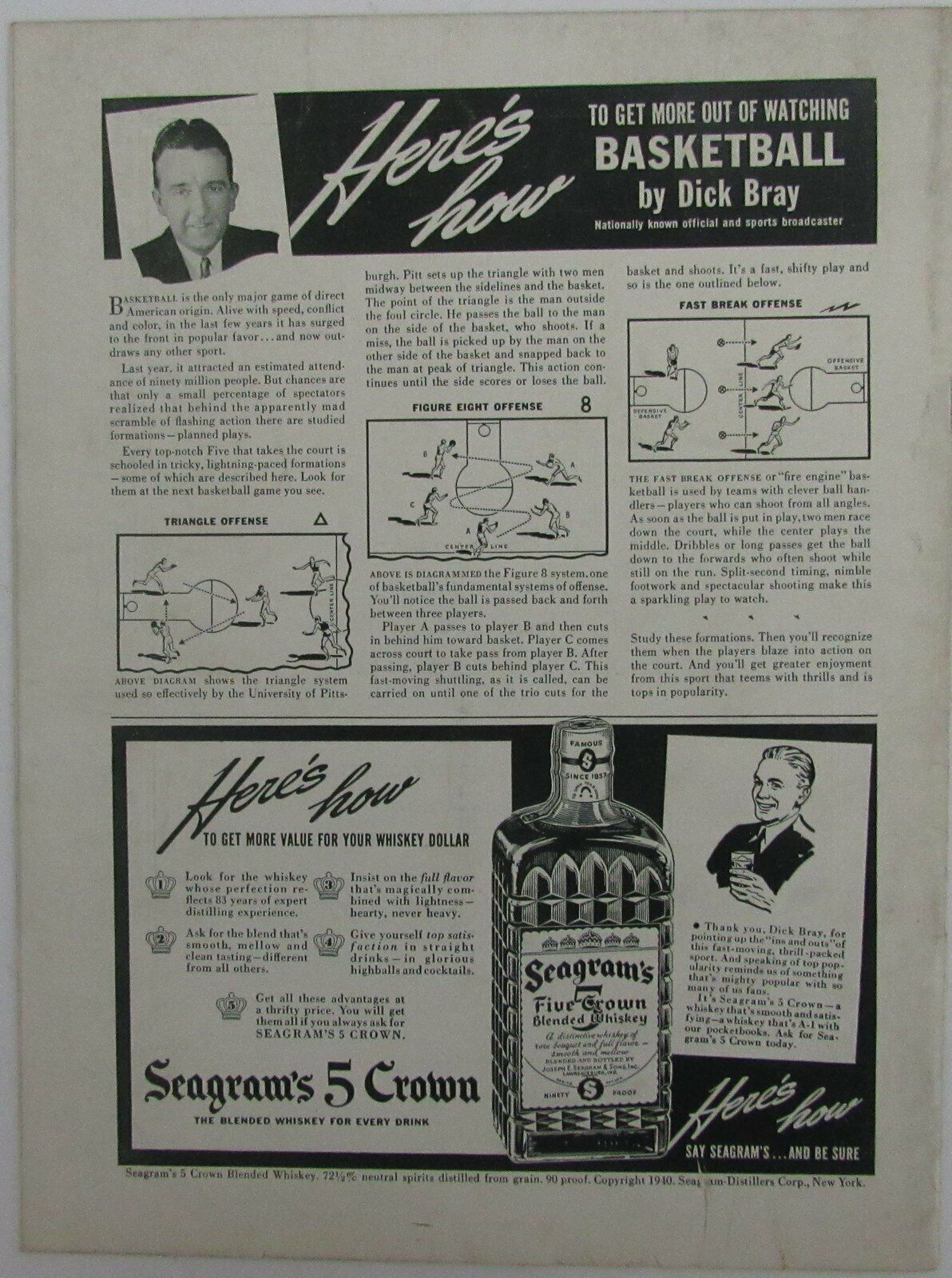 1940 NCAA Basketball Doubleheader Games Program at Madison Square Garden 145177