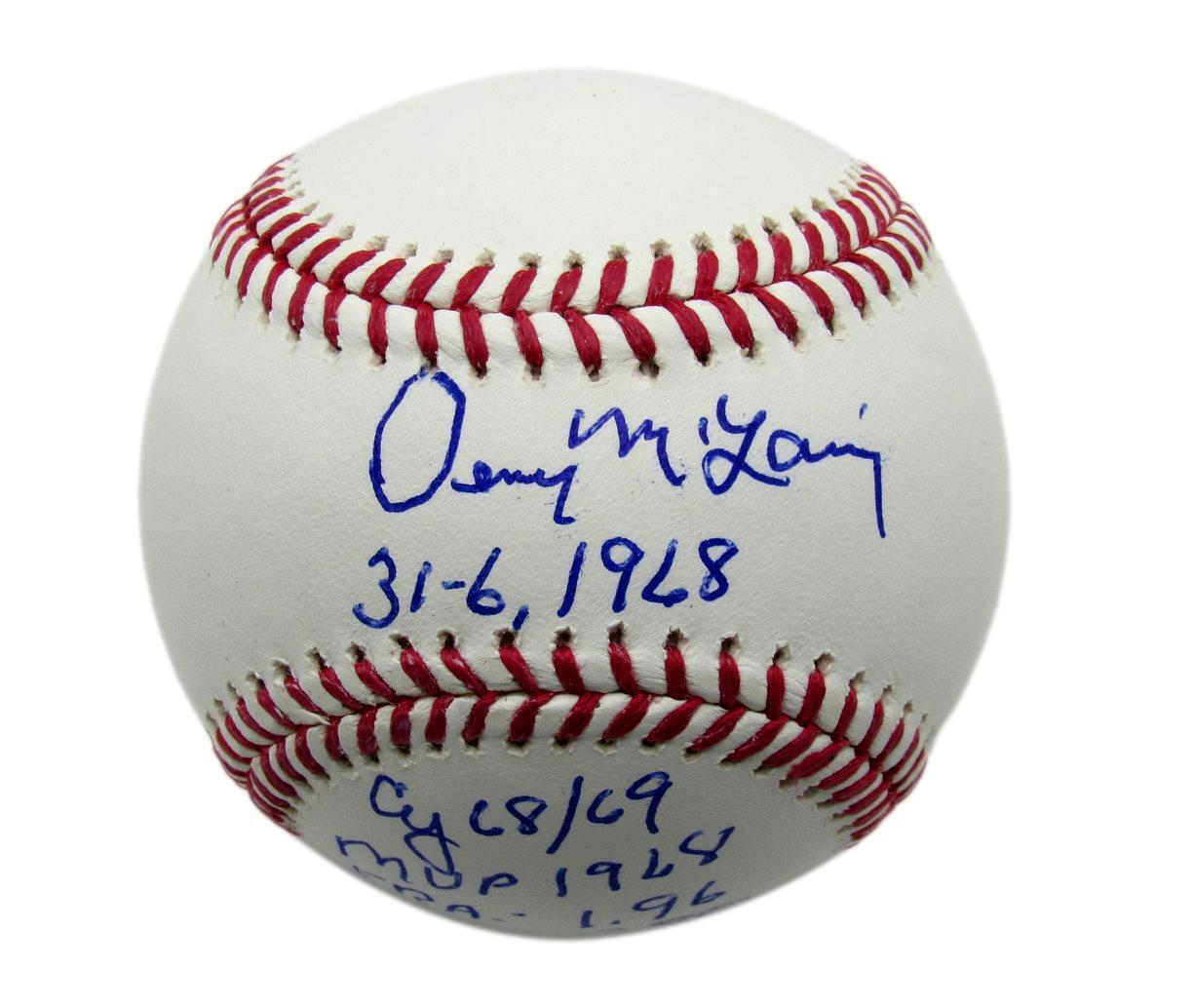Denny McLain Autographed/Inscribed OML Baseball Detroit Tigers PSA/DNA 177765