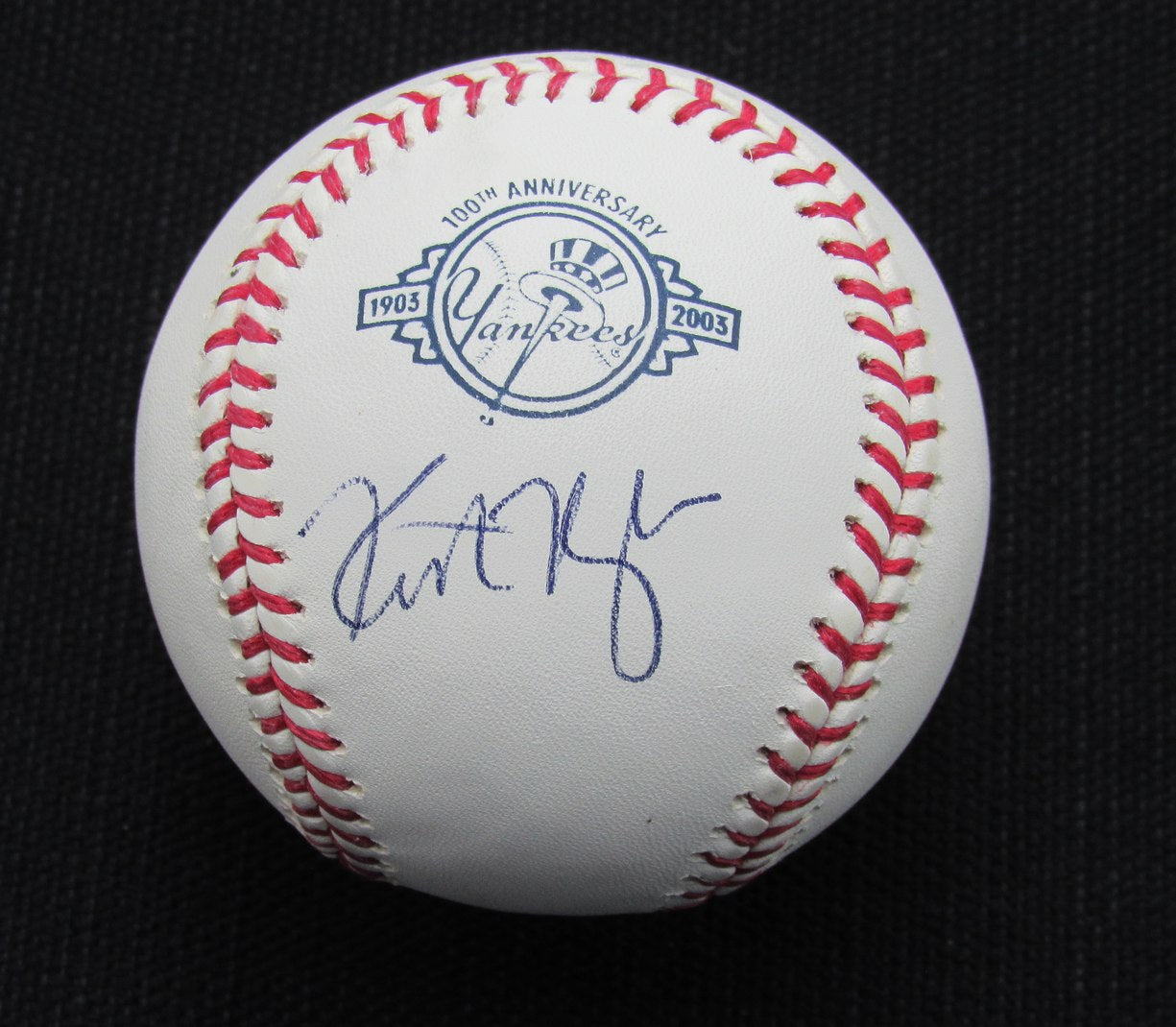 Keith Hughes Signed/Auto Yankees 100th OML Baseball JSA 186780
