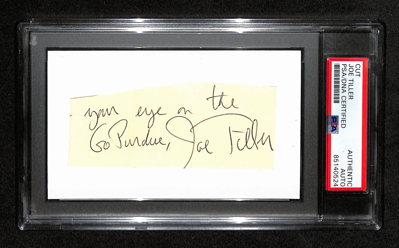 Joe Tiller Autographed 3x5 Cut Card PSA/DNA 186562