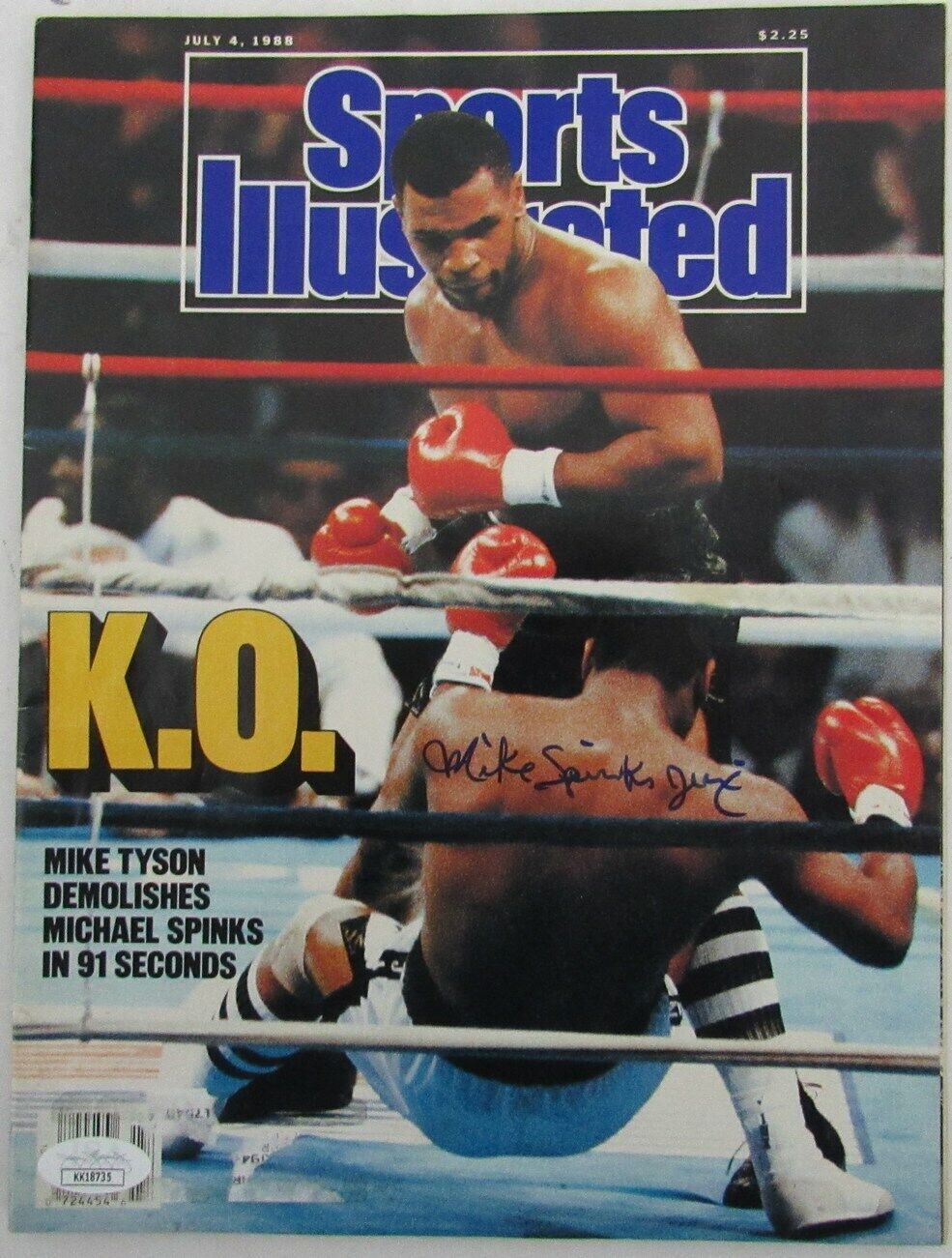 Michael Spinks Champ Signed/Autographed 1988 Sports Illustrated JSA156359