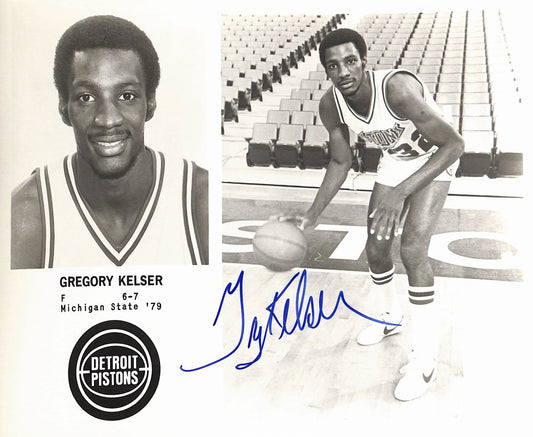 Gregory Kelser Detroit Pistons Vintage Team Issued Signed/Auto 8x10 Photo 189137