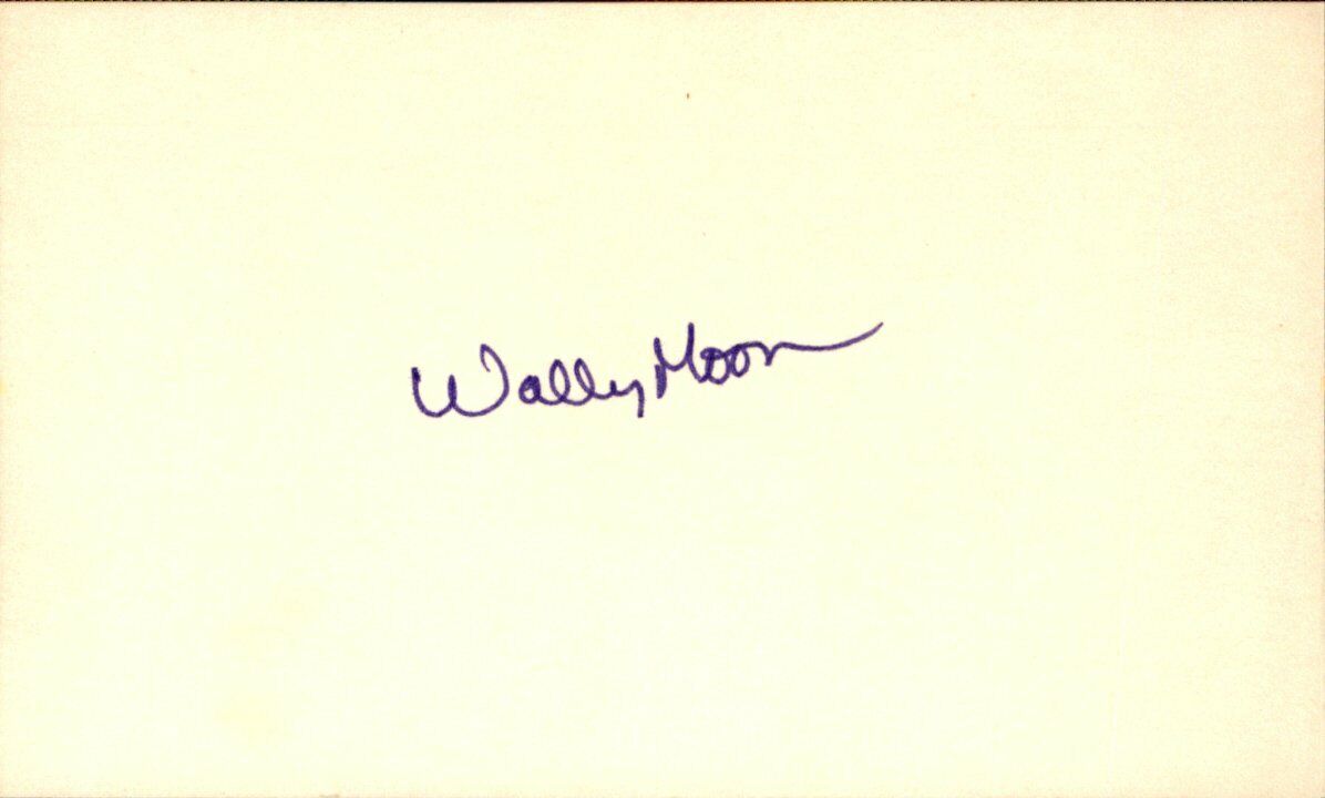 Wally Moon Cardinals 54 ROY d.2018 Signed/Autographed 3x5 Index Card 162487