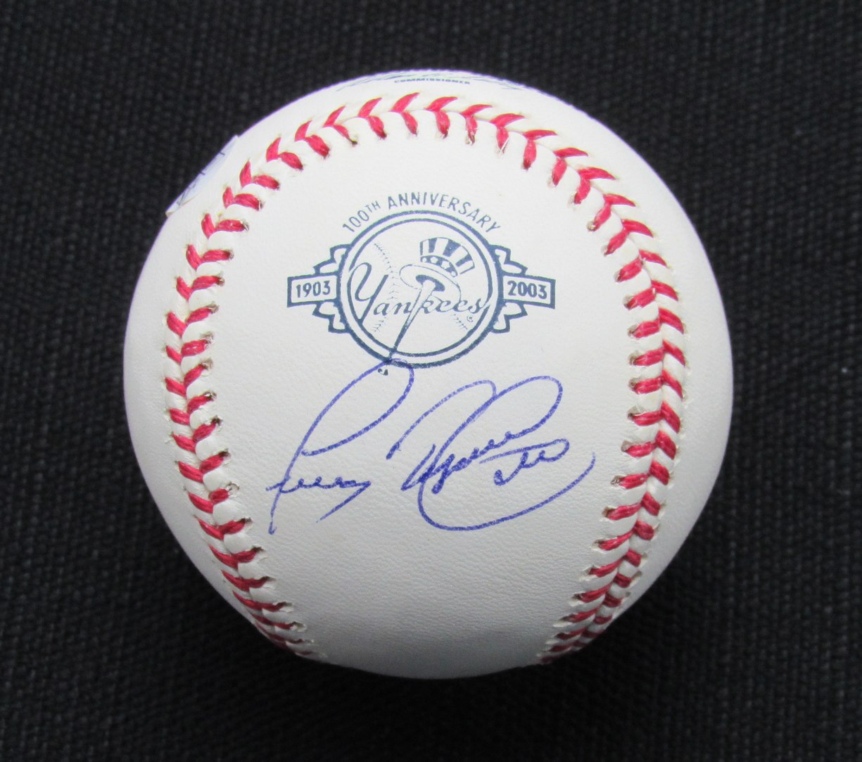 Frank Tepedino Signed/Auto Yankees 100th OML Baseball JSA 186900