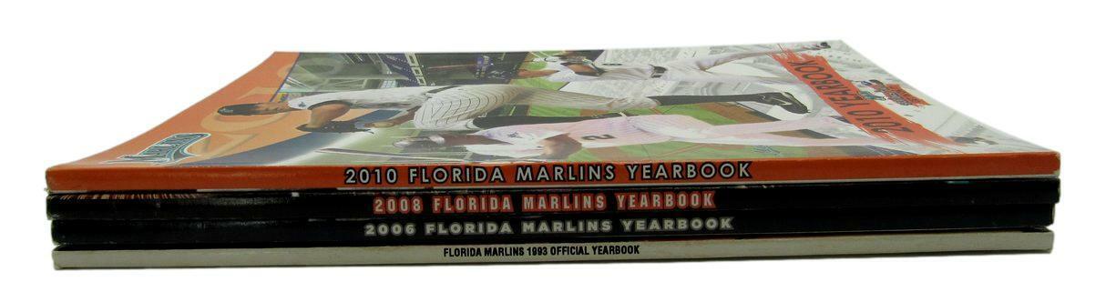 Lot of 4 Florida Marlins Official Yearbooks (1993, 2006, 2008, 2010) 160893
