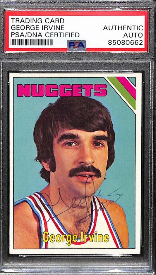 George Irvine Autographed 1975-76 Topps Card #320 Denver Nuggets PSA/DNA 184829