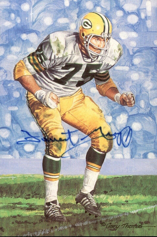 Forrest Gregg HOF Autographed Goal Line Art GLAC Postcard Packers JSA