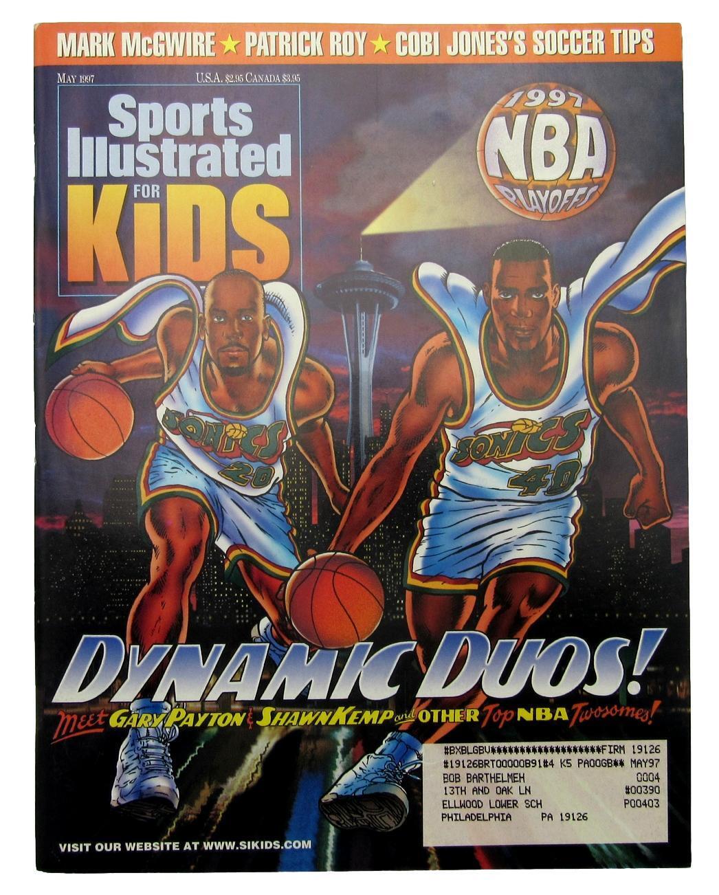 1997 Sports Illustrated for Kids Ryan/Aaron/Henderson/Hawk Uncut Sheet 159386