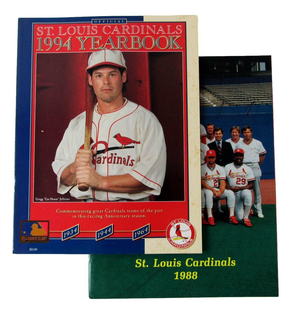 Lot of 2 St. Louis Cardinals Official Yearbooks (1988, 1994) 160886