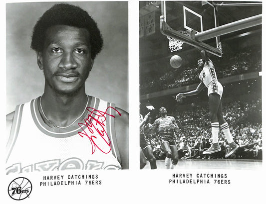 Harvey Catchings 76ers Vintage Team Issued Signed/Auto 8x10 Photo 1891578