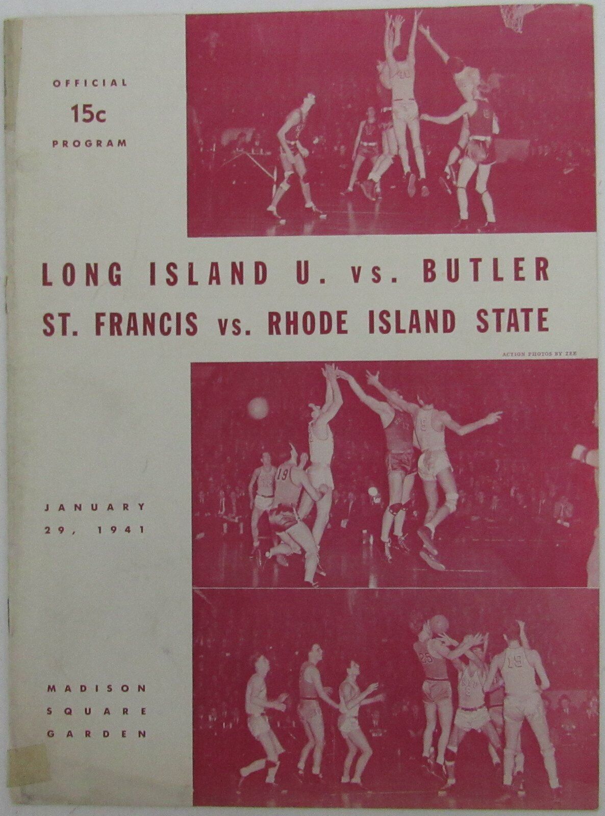1941 NCAA Basketball Doubleheader Games Program at Madison Square Garden 144849