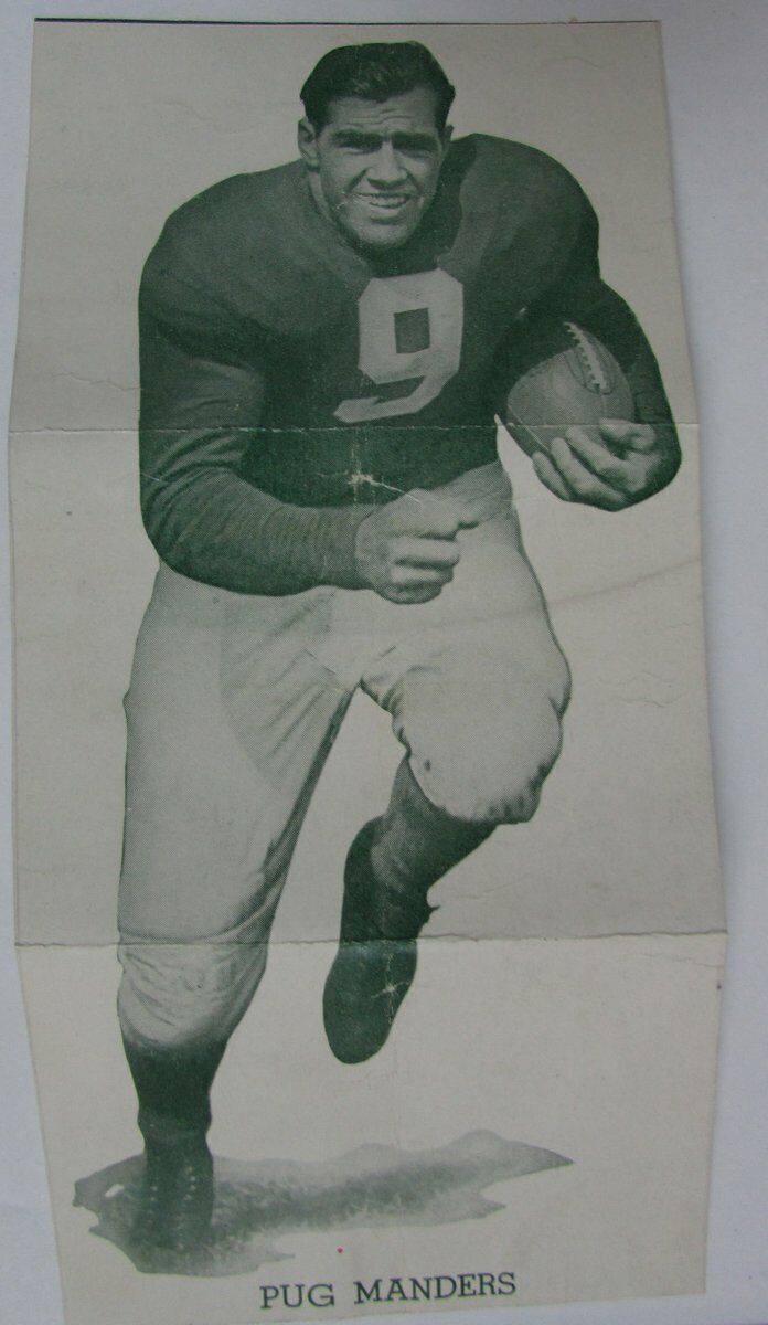 Clarence "Pug" Manders Drake/ Brooklyn FB d.1985 Signed Cut PSA/DNA 145432