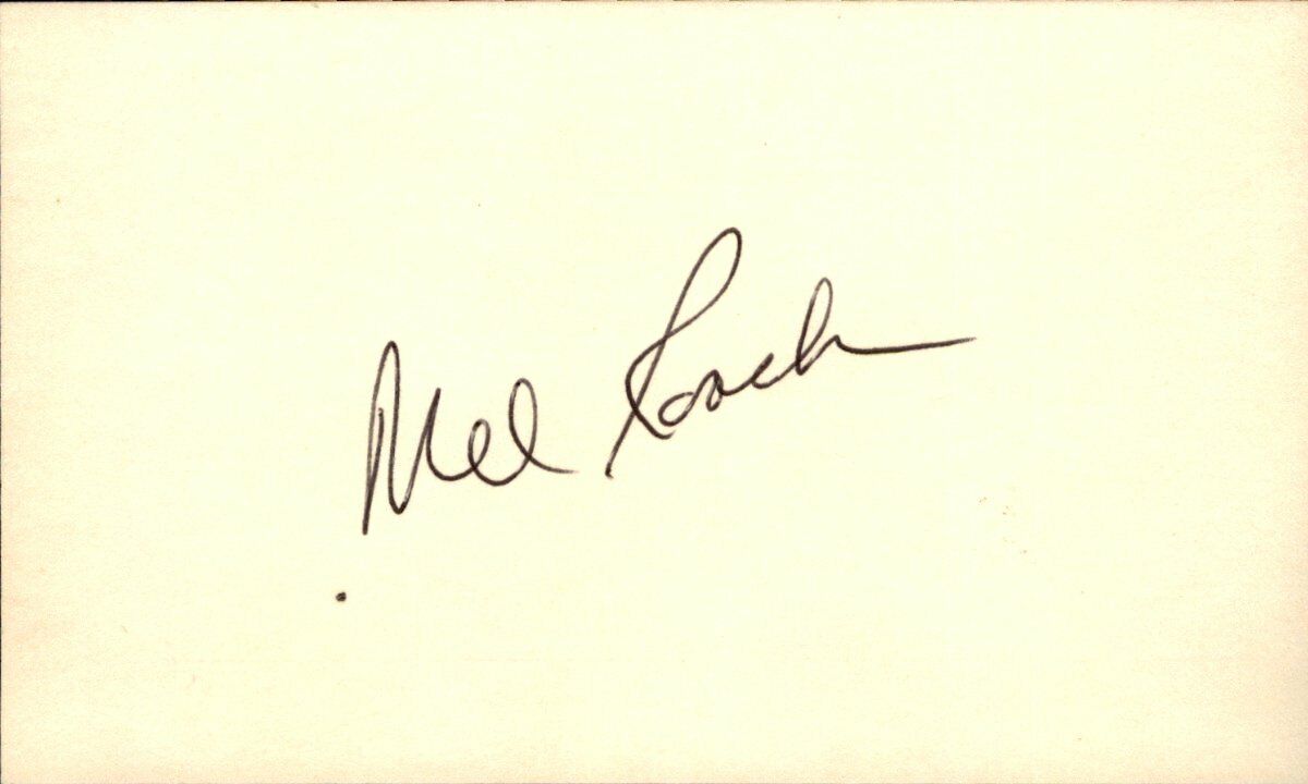 Mel Roach Milwaukee Braves Signed/Autographed 3x5 Index Card 162565